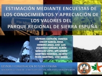 Encuesta sobre Sierra Espuña en Master Gestión de la Biodiversidad en Ambientes Mediterráneos